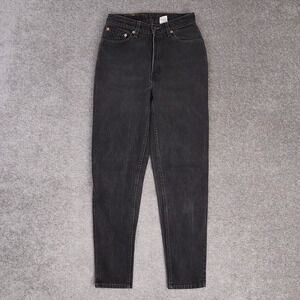 Levi's 512 Slim Fit Tapered Leg 26x30 Dark Wash Black Denim Jeans